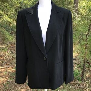 Liz Claiborne Black Suit Jacket/Blazer Size 14